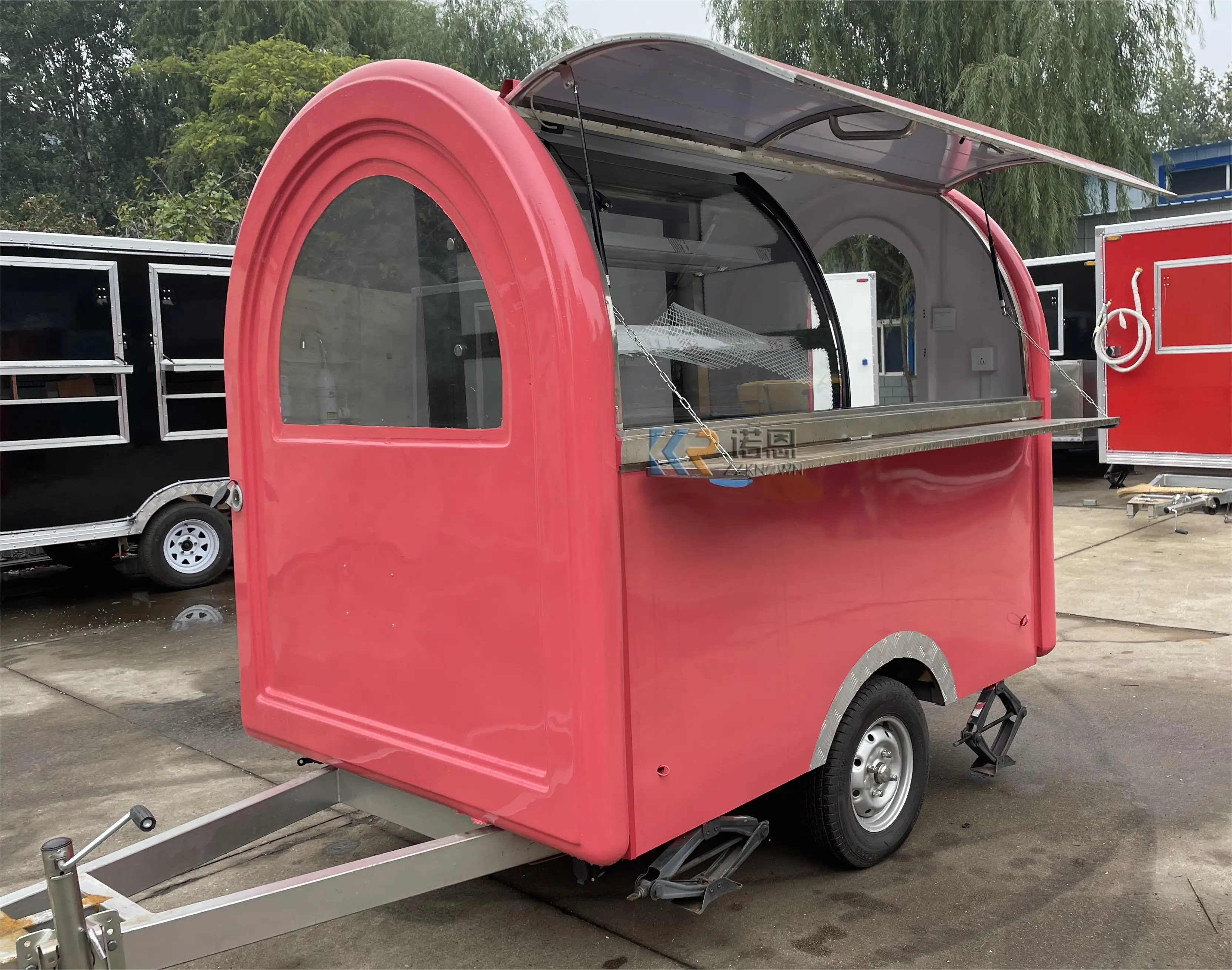 Customized Size Mobile Fast Food Kiosk Catering Trailer Crepe Concession Vintage Hot Dog Cart Coffee Vending Truck for Sale