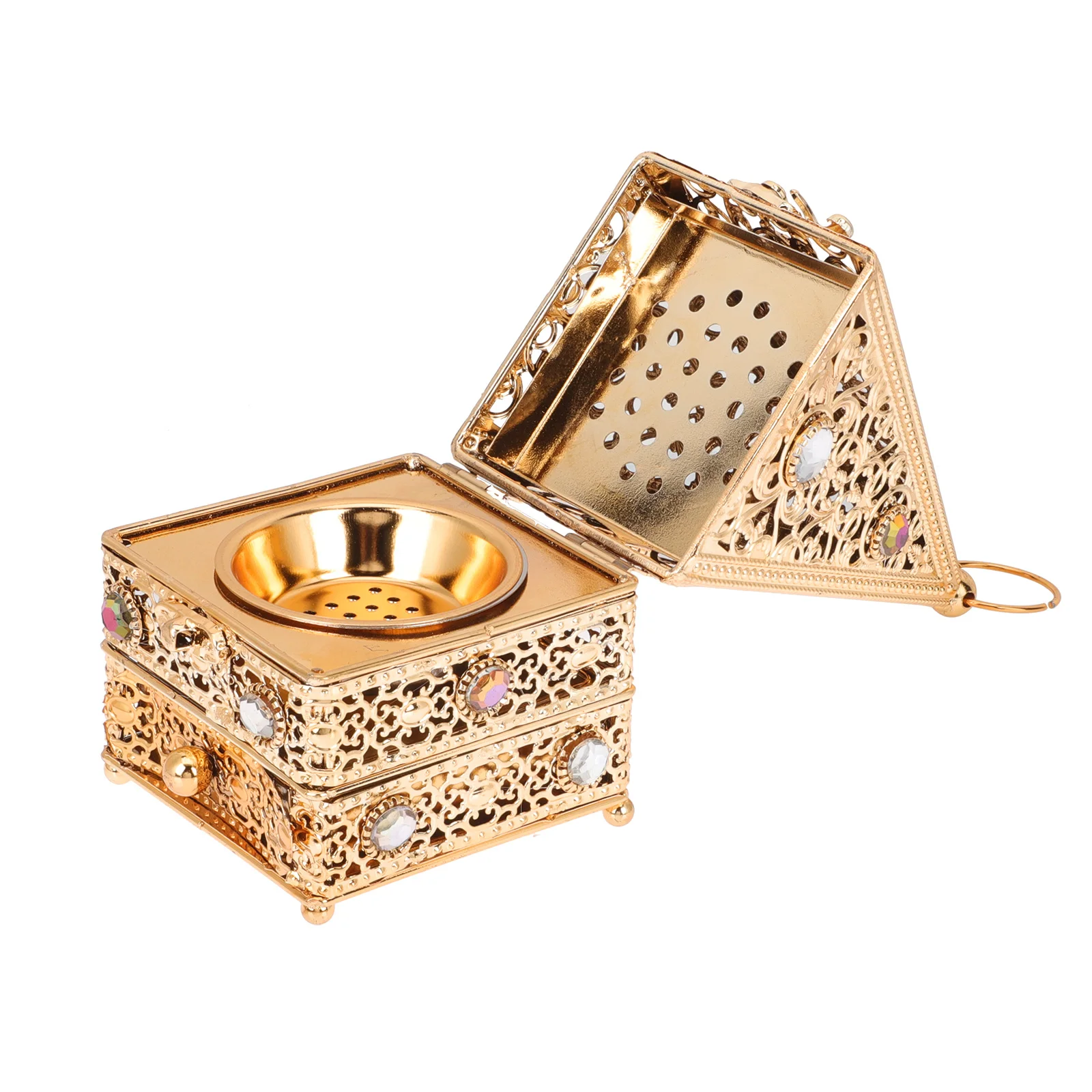 

Metal Incense Burner Arab Style Classic Decorative Incense Censer Desktop Aroma Holder Home Office Aroma Burner