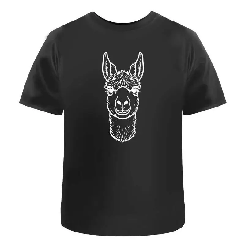 Llama Portrait' Cotton T Shirt Ta044052