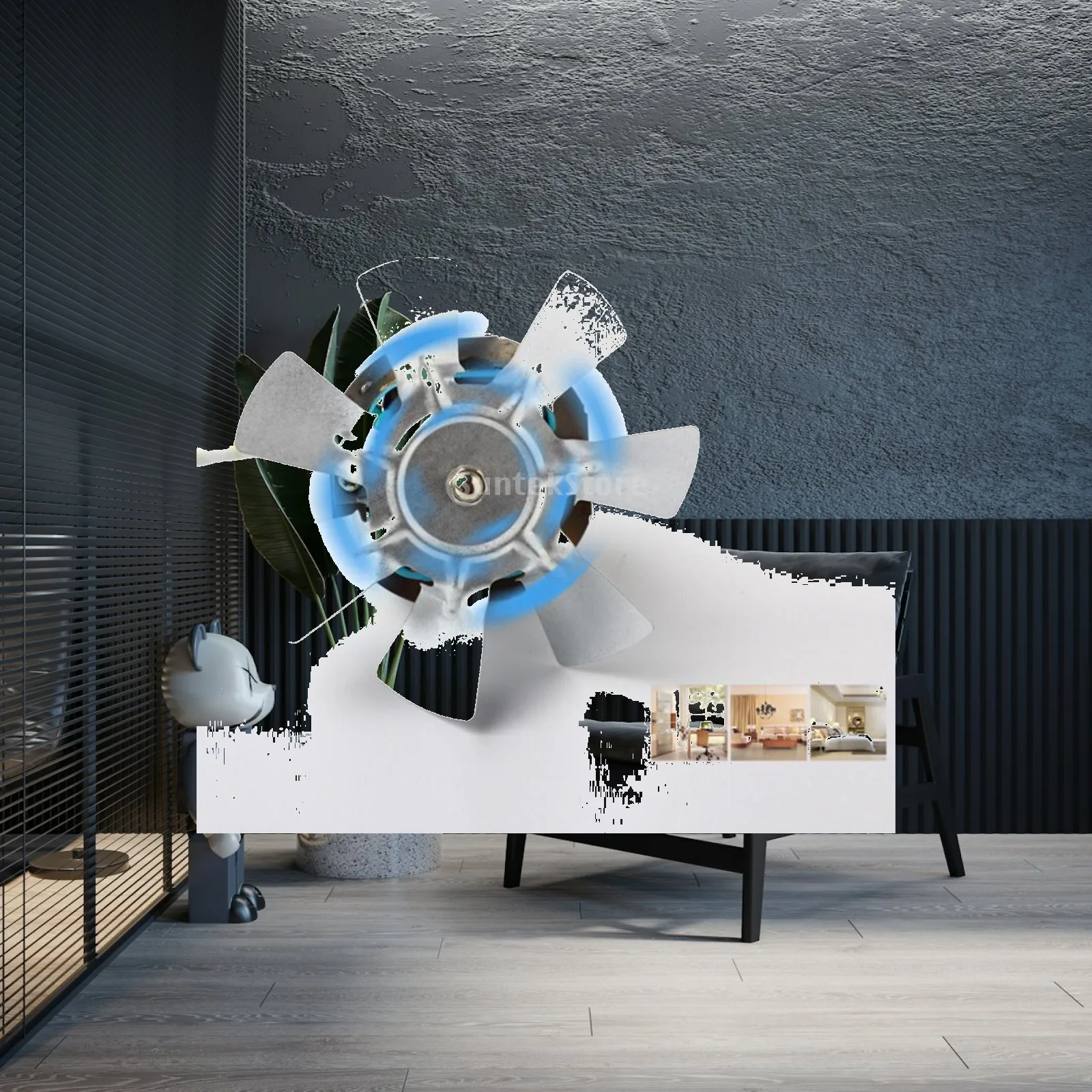 Bathroom Toilet Exhaust Fan 4 Inch Inline Metal Blower for Ventilation in Kitchens and Small Areas