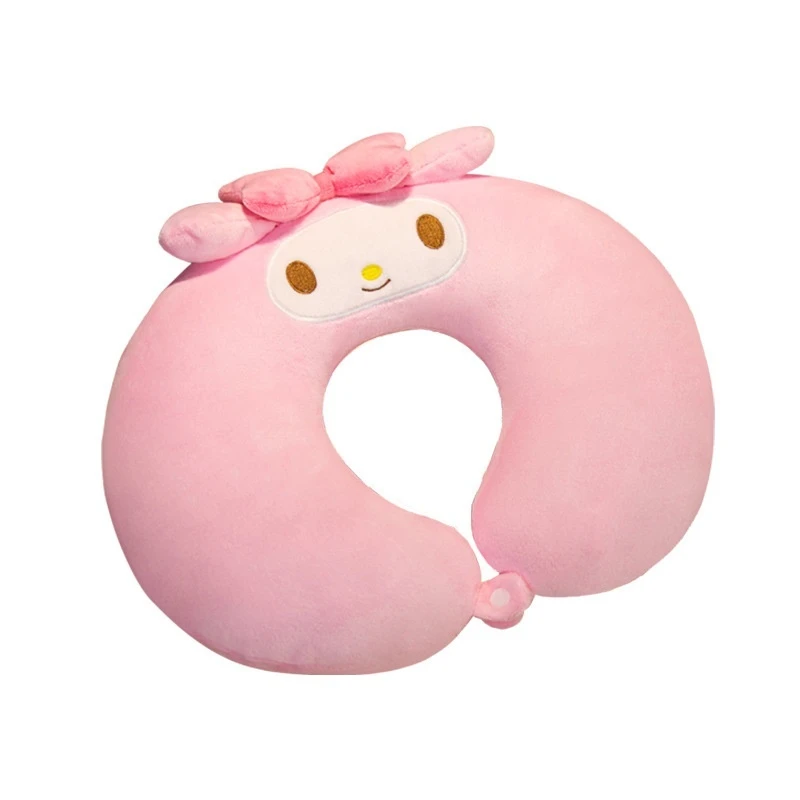 وسادة Miniso My Melody Kuromi على شكل حرف U لاستراحة الغداء والسفر المحمولة لحماية الرقبة وصديقة للبشرة ومريحة وقابلة للتنفس