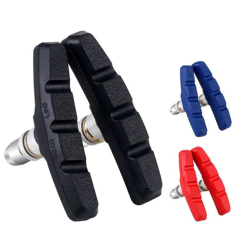 1Pairs Fahrrad Bremsbeläge Rennrad V Bremse Halter Pads Schuhe Blöcke Gummi Pad Tragen Beständig Fahrrad Brems Schuh fahrrad Teil