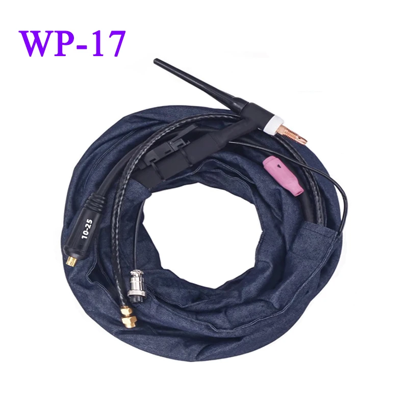 Professional  WP17 TIG Torch 5m Air Cooling Flexible Neck Quick Plug 10-25 Suitable For WS TIG180/200/250 Welding Machine