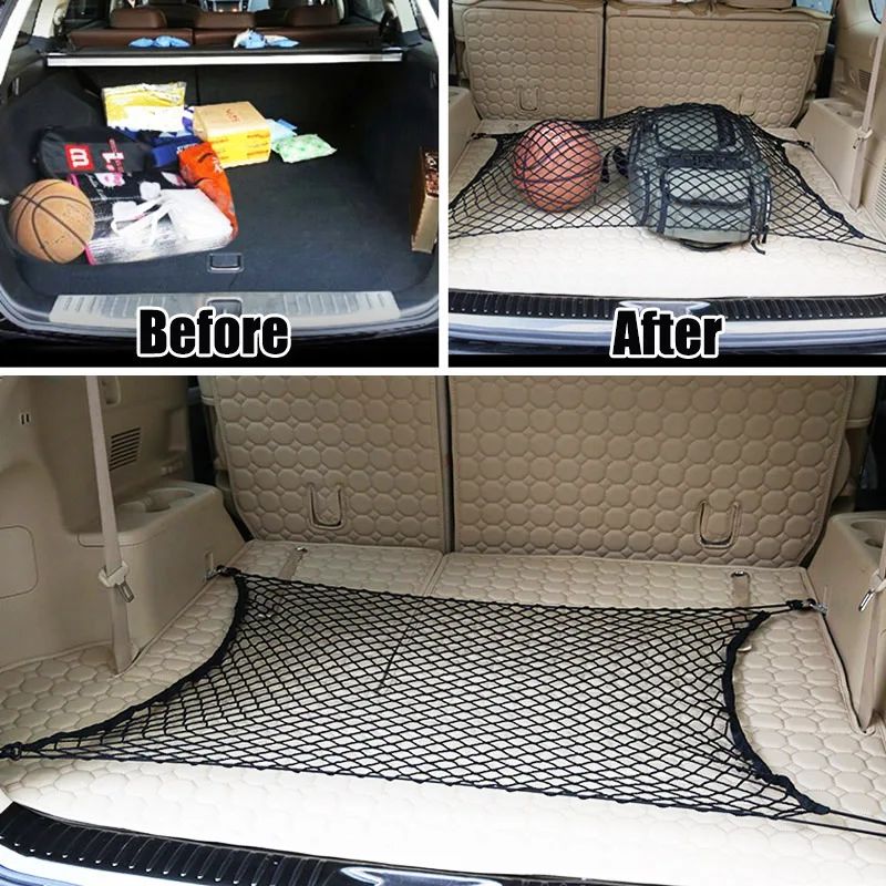 100*70CM Rear Trunk Boot Floor Cargo Net Mesh Luggage Elastic Net For Toyota Highlander Kluger 08 2009 2010 2011 2012 2013-2017