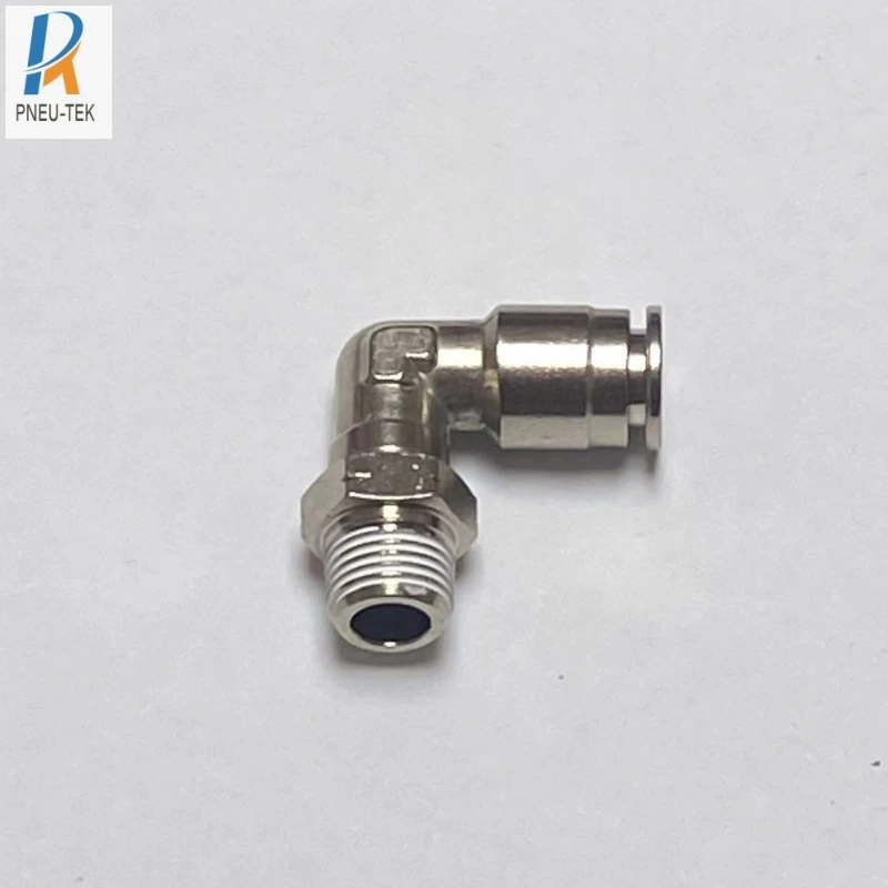Reed structure quick connector, Brass nickel plated quick connector,push in fittings,tube fittings MPL1/4-NPT1/8