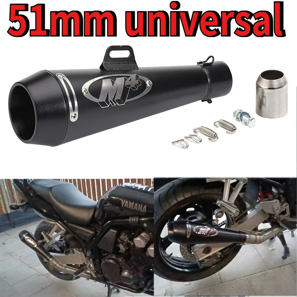 

Universal 51mm Motorcycle M4 Escape GP Moto Pot, For Yamaha Honda Z900 GSXR1000 SV650 R6 R3 ZX6R ZX10 K7 MT07 Exhaust Pipe