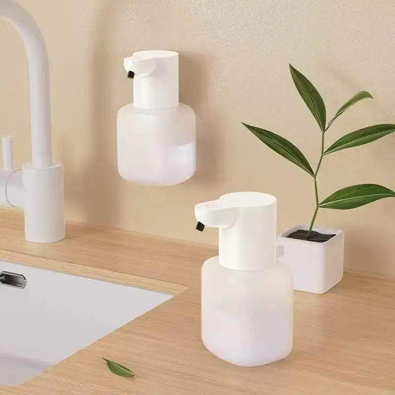 

A variety of automatic sensor soap dispensers in different styles and sizes, and smart foam dishwashing liquid for mobile phones