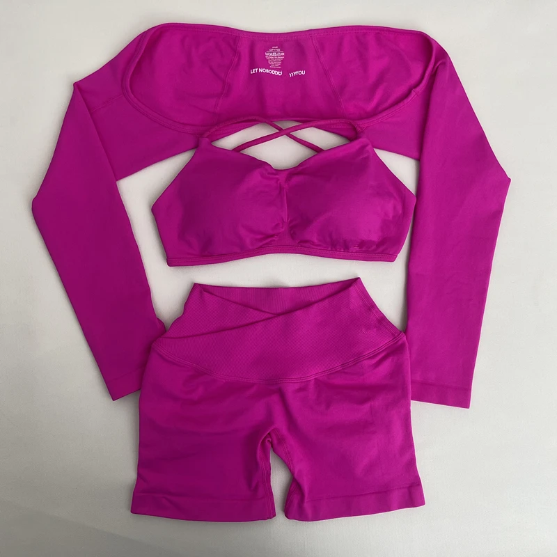 ملابس رياضية نسائية عالية التمدد للصالة الرياضية، مجموعة شورت حمالة صدر رياضية من Impact Vision Shrug، ملابس مريحة للتمرين واليوجا النشط #2