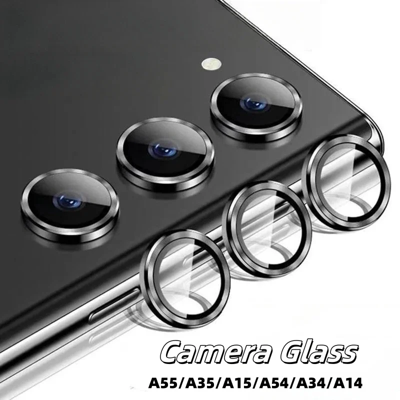 Camera Ring Glass for Galaxy  A35 A55  5G A15 A14 4G A54 A34 5G Lens  Metal Cap A 55 35  Protective Glass