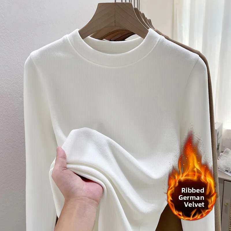 Premium Quality Sweatsuit from Shandong Qingdao for Women Stylish Commute Style Slim Fit Long Sleeve High Collar Winter T-Shirt