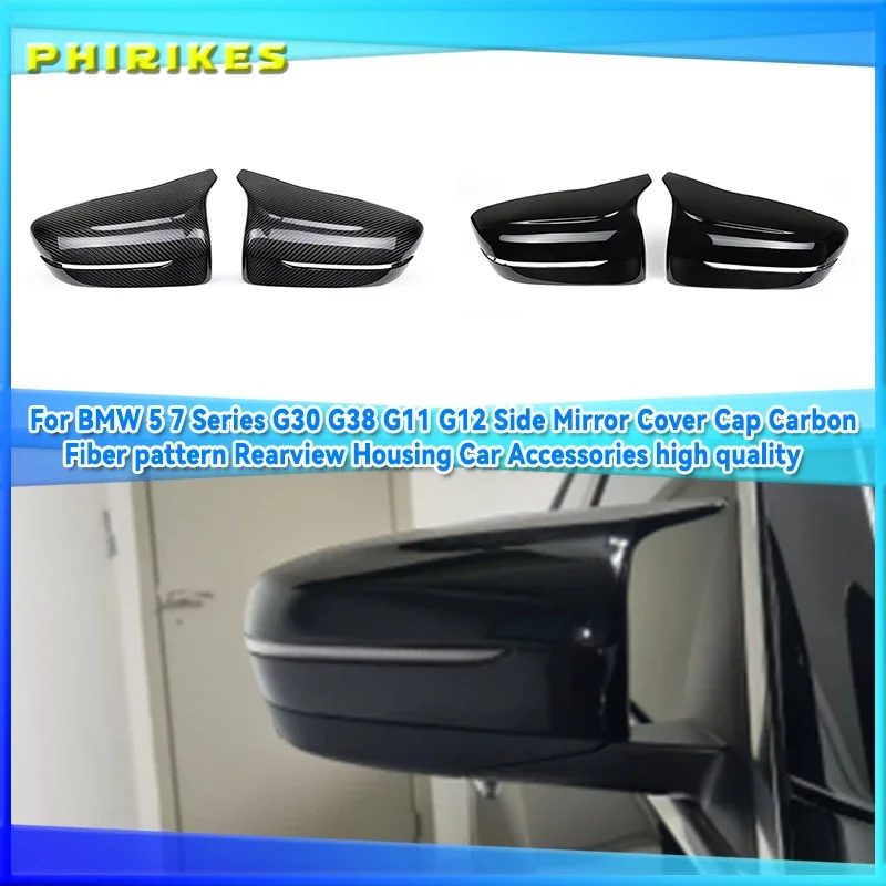 

Replacement Mirror Cover For BMW 5 Series G30 G31 G38 Side Rear Mirror Left Hand Driver Carbon Fiber ABS 2017 2018 2019 2020