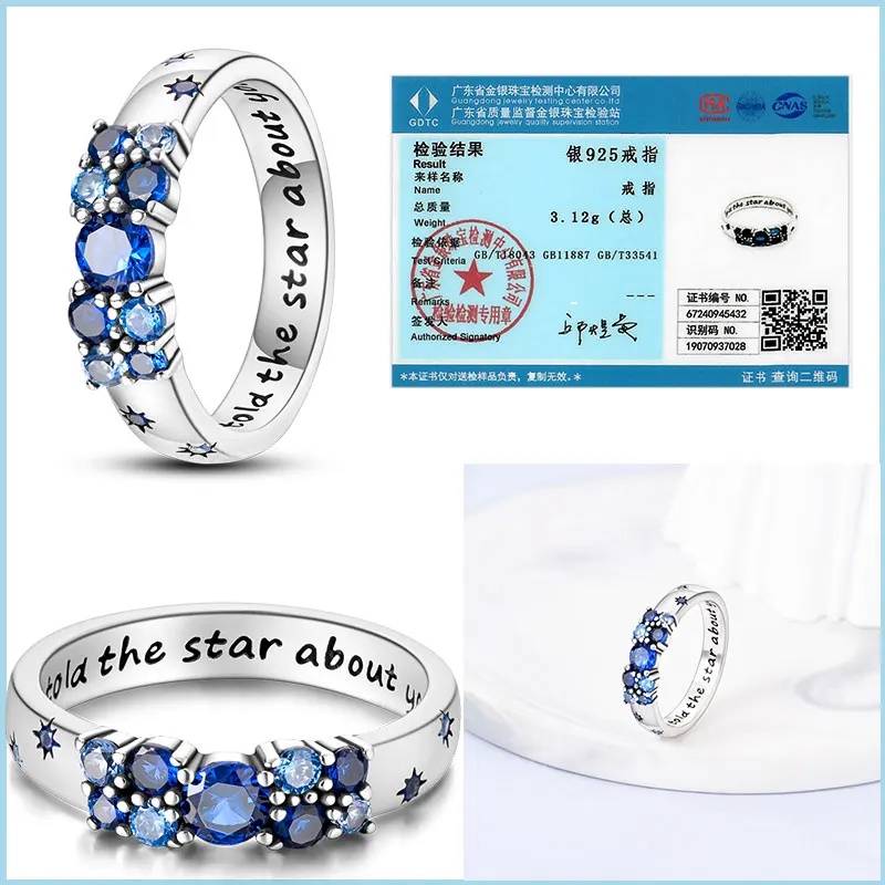 Women's 925 Sterling Silver Luxury Stackable Ring, Wedding Gift