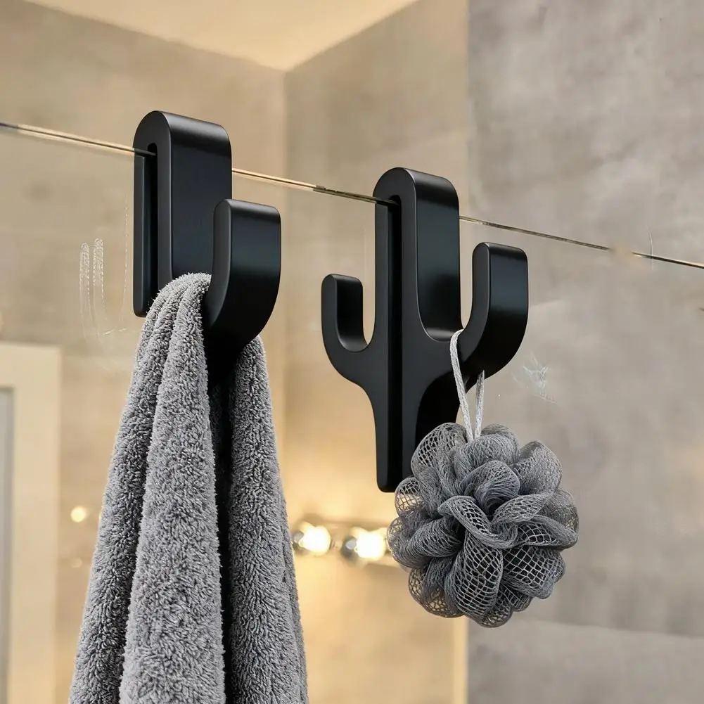 3D-Duschtür-Handtuchhaken für 8mm Glastüren, Badezimmer-Aufhänger für Kleidung, Handtücher, Bademäntel, Wäsche, Wohnheim, Apartment