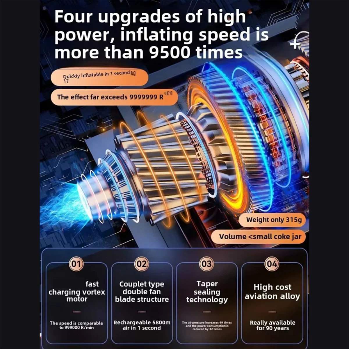 سيارة منفاخ لإطارات السيارة شاشة الكريستال السائل التضخم السريع مضخة هواء لاسلكية المحمولة ضاغط الهواء المحمولة لسيارة دراجة