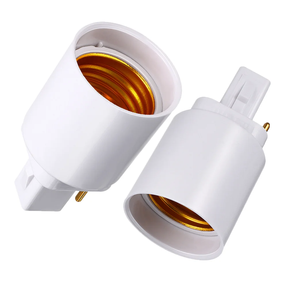 2 قطعة محول مقبس الإضاءة G24d إلى E27 محول مقاوم للحريق Pbt البلاستيك المدمجة لمبة قاعدة محول ل LED حامل مصباح محول #2