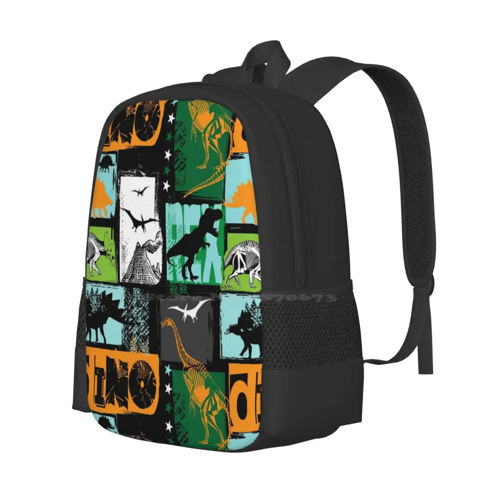 Dinosaur Dino Pattern School Bags For Teenage Girls Laptop Travel Bags T Rex Tyrannosaurus Rex Flying Dinosaur Kids Dinosaur