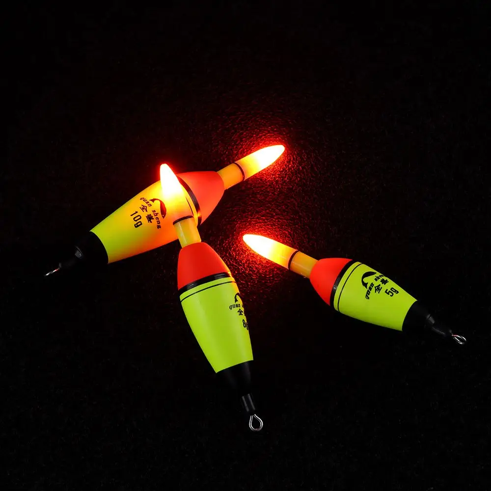 1Pcs EVA Luminous Fishing Night Float Light Stick Foam Plastic Bobber Sea Rock Fishing Striking Floats 5/8/10/15/20/30/40/50/60g