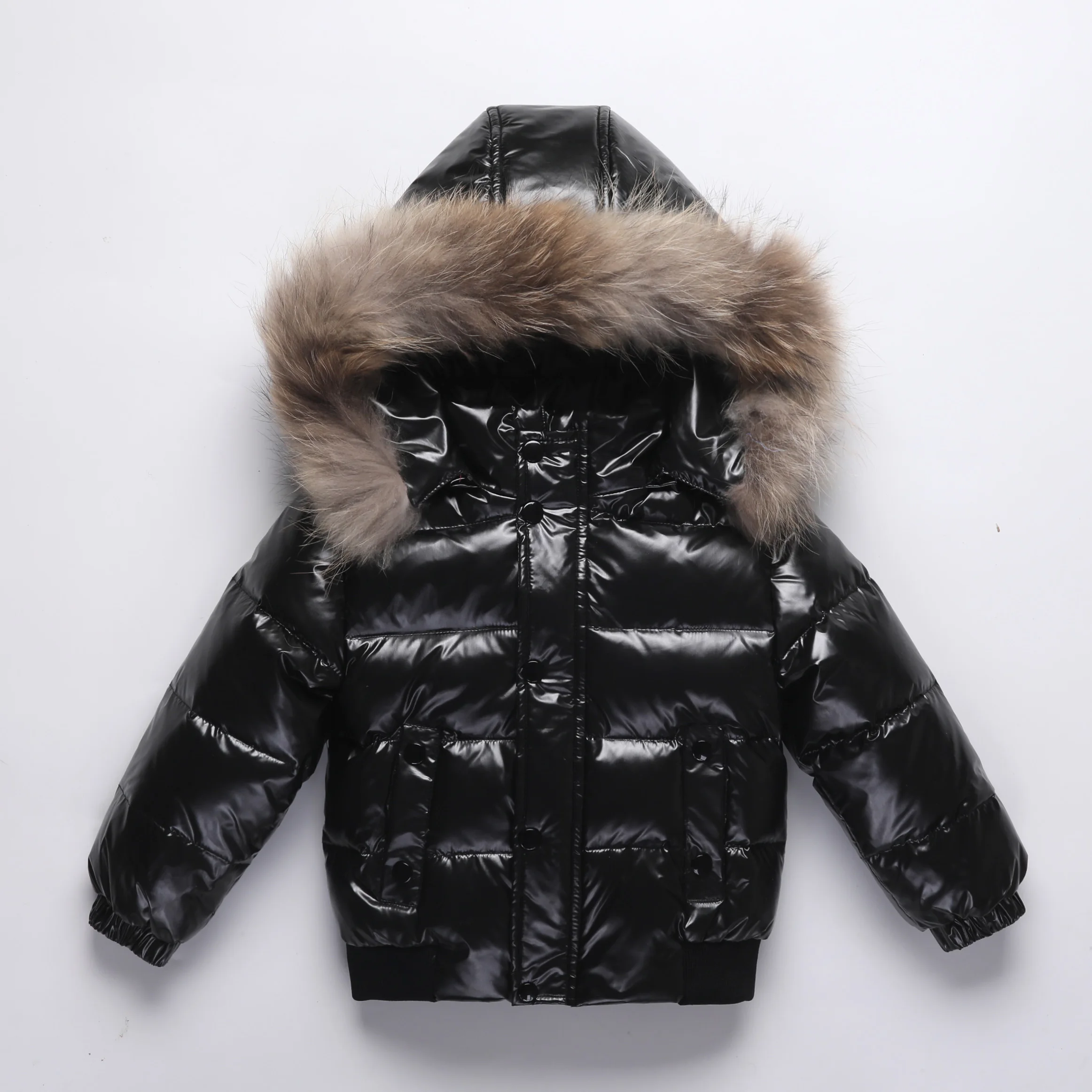 RAISE Winter 1-8 Jahre Kinder Jungen Parka Babys Mädchen Daunenjacken Wasserdicht Glänzend Echtpelz Verdicken Warme Jungen Oberbekleidung Mantel Outfit – Detail 4