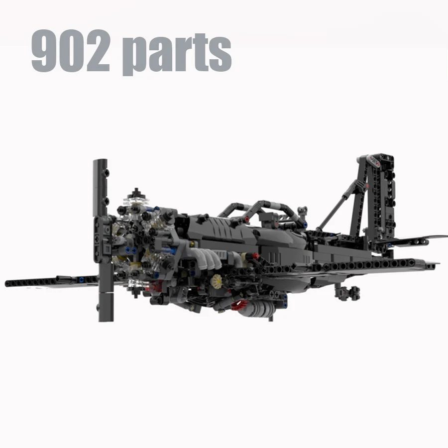 902 parti blocchi moc World War II aircraft Air Force aereo regalo di compleanno 124485