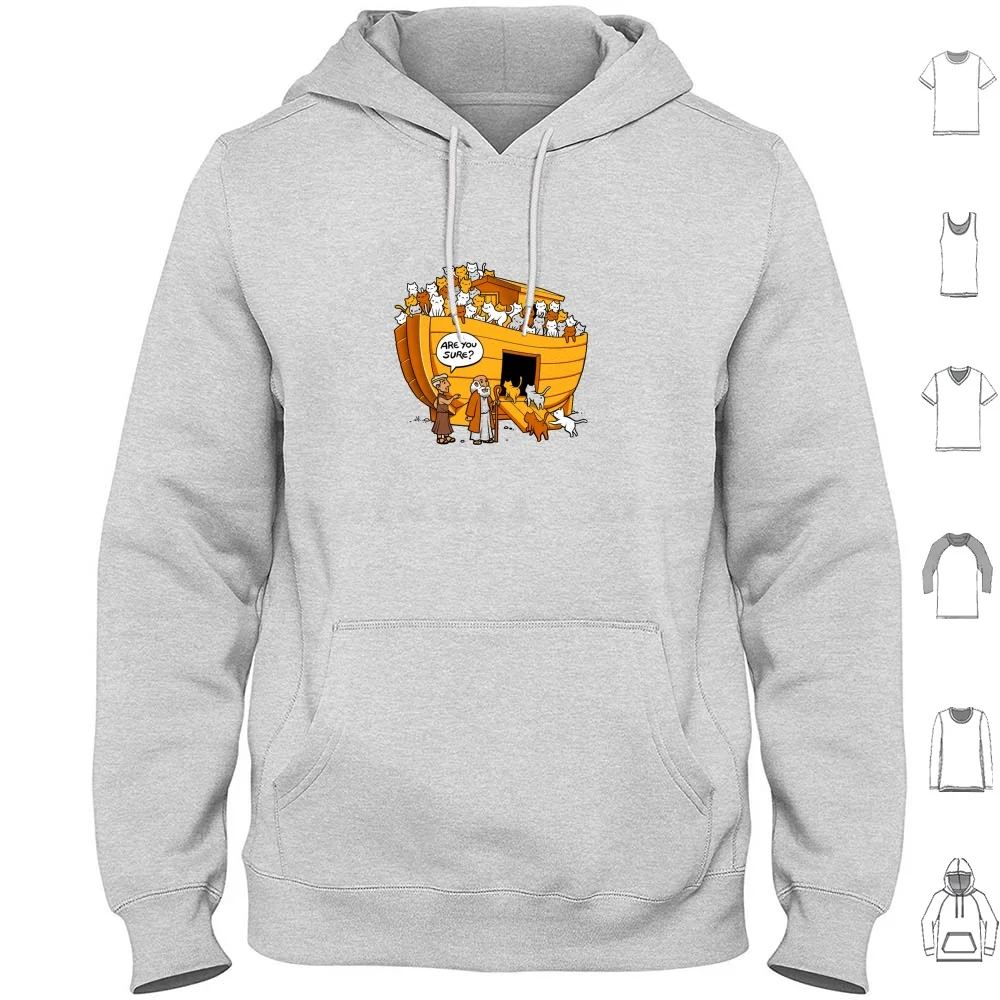 Noah'S Ark Cat Hoodie cotton Long Sleeve Noahs Noah Ark Noah Ark Ark Cat Animals Kitten Kitty Cute Funny Lovely Pets Arch