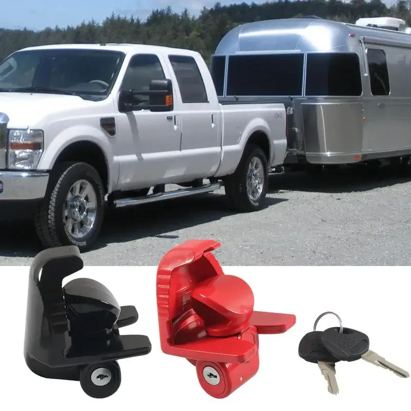 

RV Adjustable Hitch Lock System with Keys - Durable & Secure for Travel Trailer/Camper/Caravan