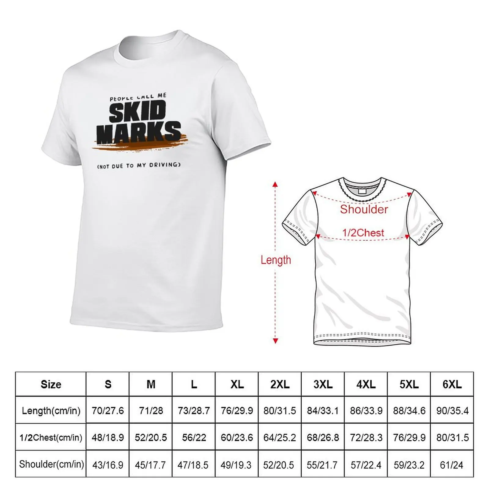 Skid Marks T-Shirt man t shirt heavy cotton cotton t shirts high quality T-Shirt