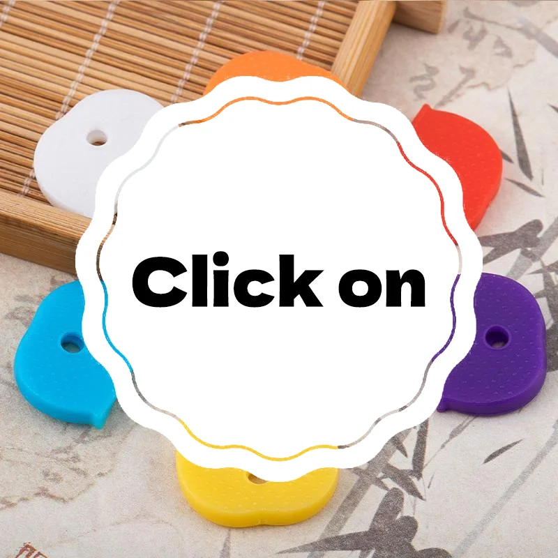 10/24/32Pcs Random Color PVC Key Protective Covers And DIY Key Protective Rings Easy To Install Keychain Storage