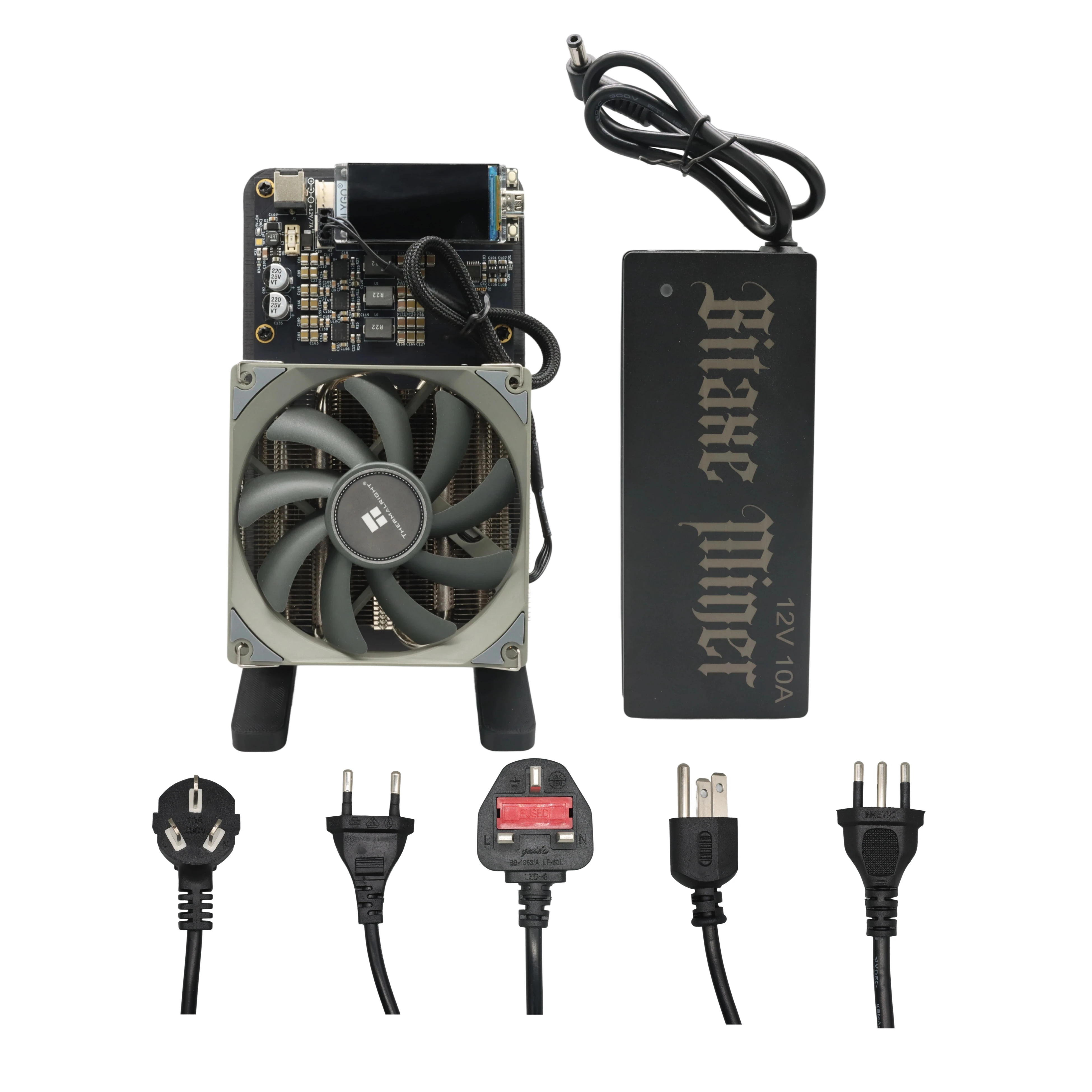 Bitaxe NerdQaxe++ 4.8TH/s Bitcoins Miner 4 Stück BM1370 Asic Chip Solo BTC 68 W 2,4 G WiFi Open-Source-Mining-Maschine