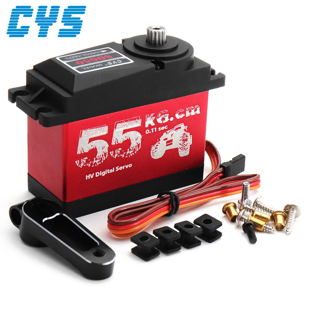 

Металлический Шестеренчатый цифровой сервопривод для радиоуправляемых автомобилей, грузовиков, лодок, роботов HPI, Запчасти и аксессуары для игрушек, 6-7,4 В, 55 кг HV