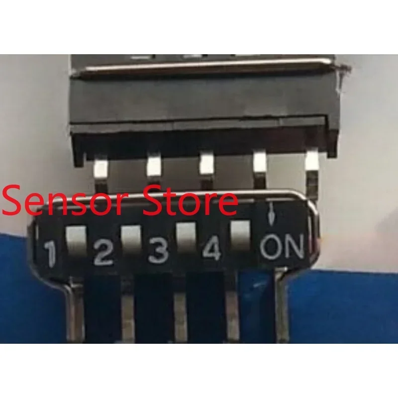 10PCS DIP SIP-04A 4-position Dial Switch Special Pin Position Single Row Direct Insertion Side  2.54mm Spacing