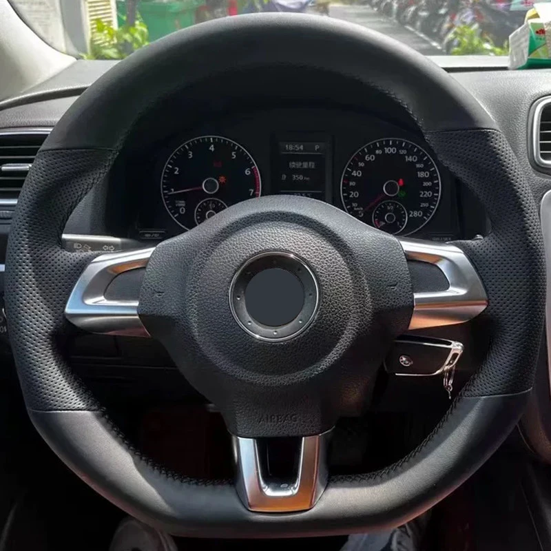 

Microfiber Leather Car Interior Steering Wheel Cover for Volkswagen Golf 6 GTI MK6 VW Polo GTI Scirocco R Passat CC R-Line 2010
