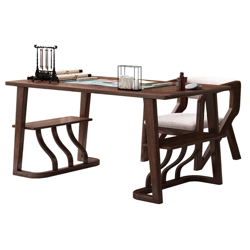 Calligraphy modern home study desk and chair, study furniture set combination