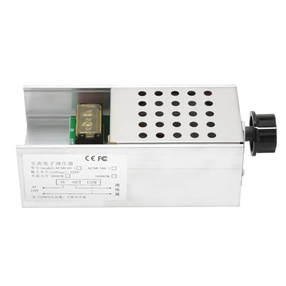 6000W SCR Electric Voltage Regulator AC 220V High Power Motor Speed Controller Reliable Adjustable Thermostat Light Dimming
