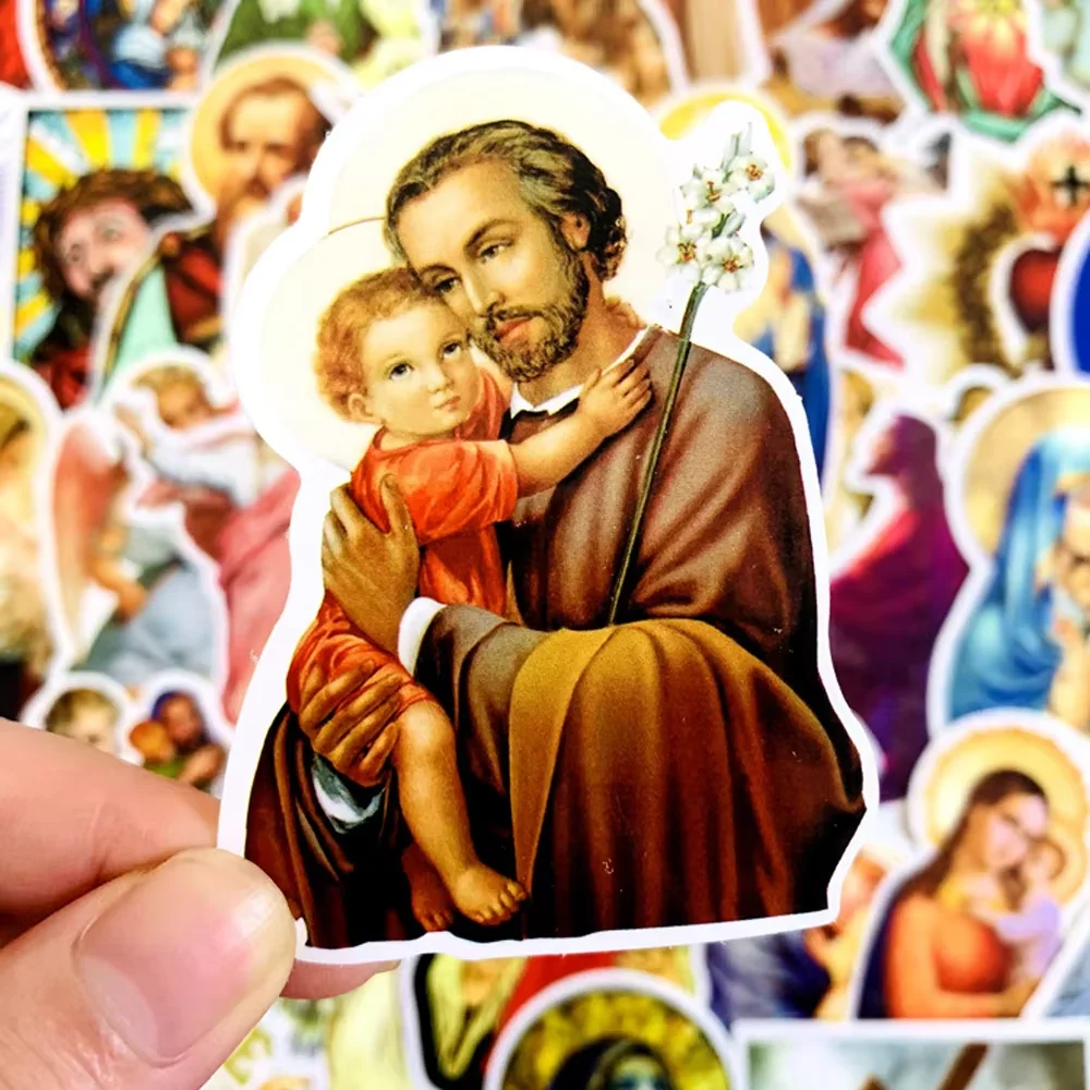 10/68PCS Jesus Christian Religion Stickers Phone Laptop Car Case Freezer Luggage Phone Guitar Wall Waterpoof DIY Classic Kid Toy