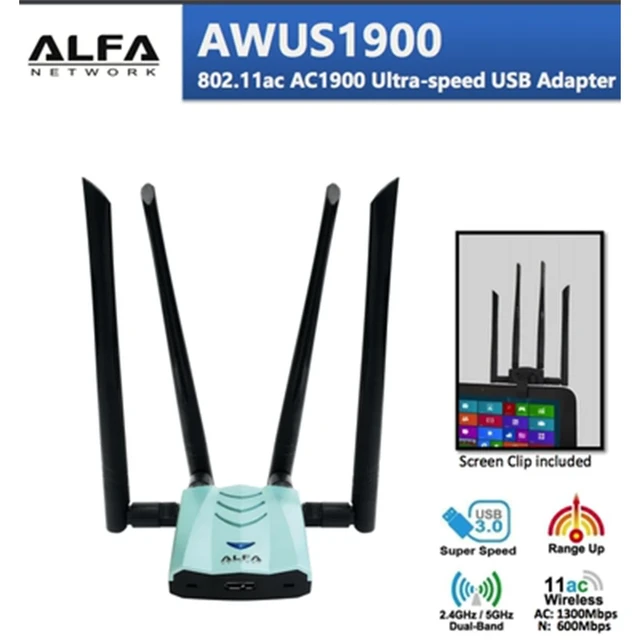 ALFA AWUS1900 Uses RT8814U Chipset Dual-band 2.4\5G High-power Wireless  Network Card For Kali Linux Netscout AirMagnet - AliExpress