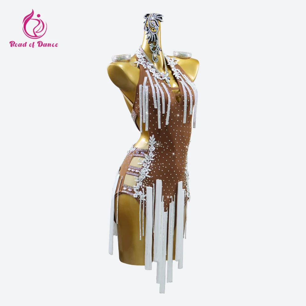 ラテンダンス衣装社交パーティーセクシーなドレスレディーススポーツ競技ダンスウェアサンバイブニング子供服カーニバルフリンジスーツ