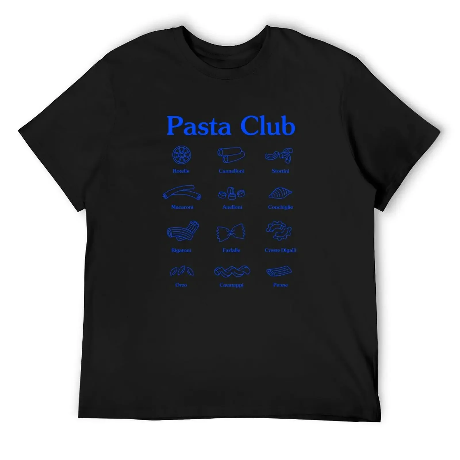 Pasta Club - Pasta Varieties T-Shirt anime tshirt tops graphic t shirt vintage oversized t shirt men tshirt