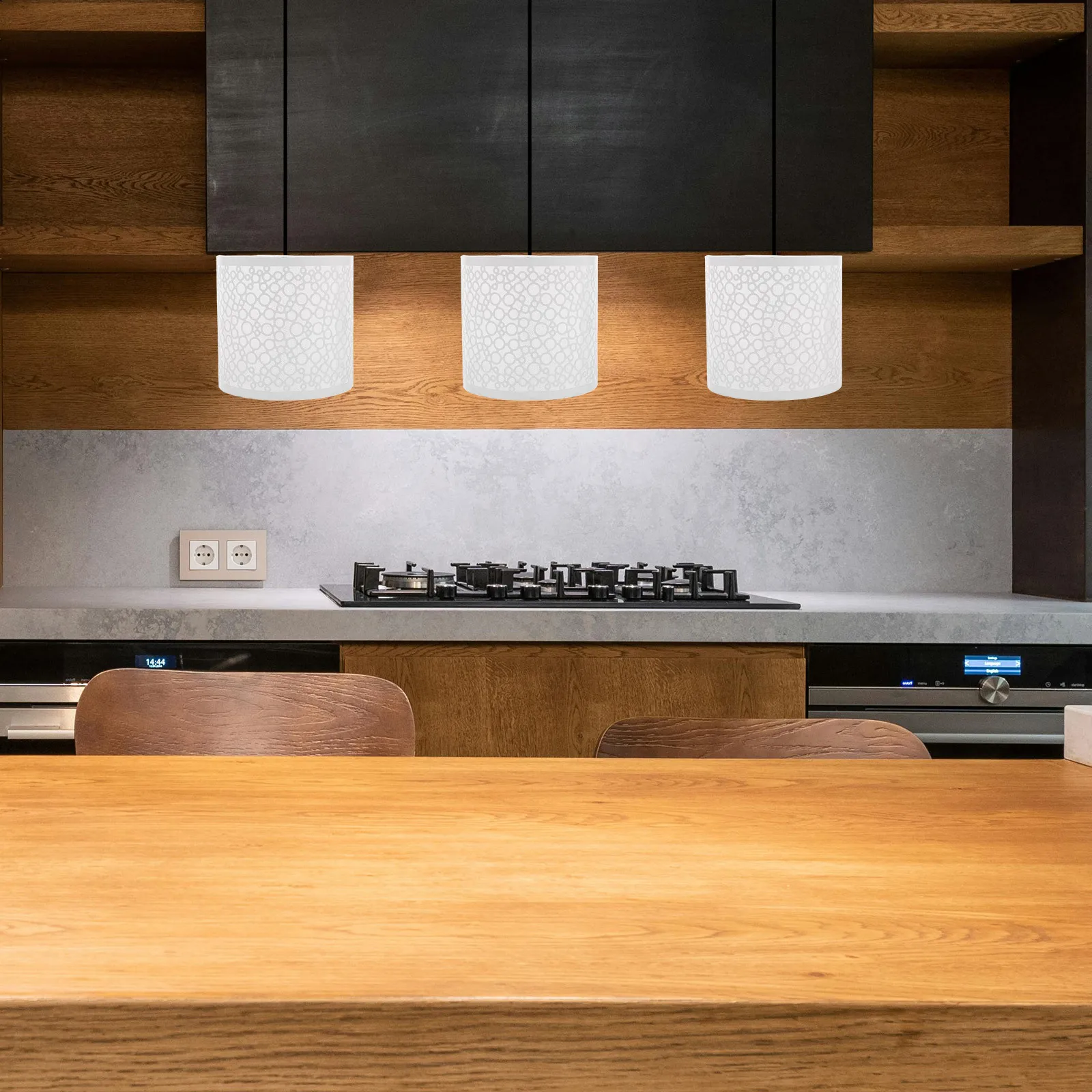 Iron Lamp Shade Metal Drum Pendant Light Shade For Bedroom Ceiling Fixture Replacement Cylinder Cover E27