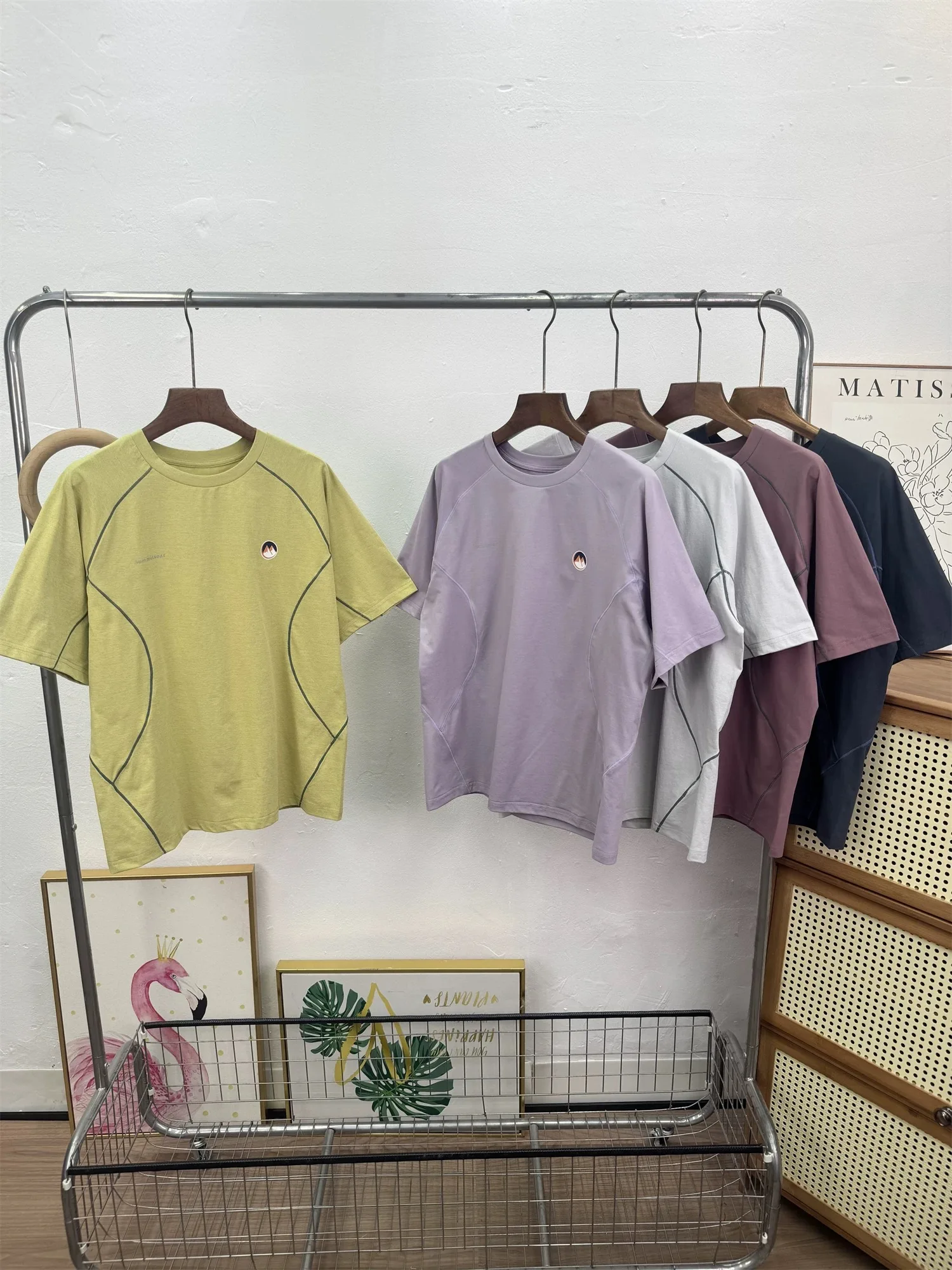 Couple's Style Outdoor Cycling Short Sleeve T-Shirt round Neck Print Loose Fit Unisex Summer Order Quantity Large Scale