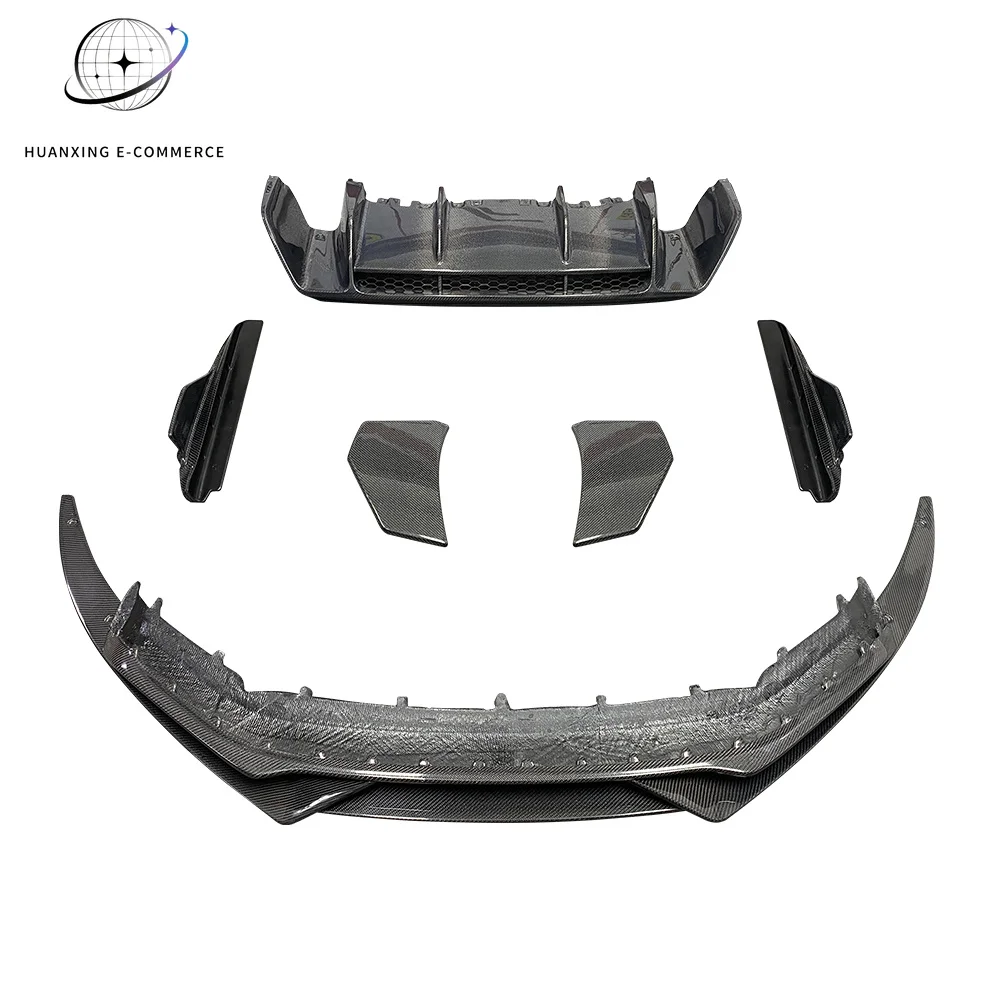 Factory direct carbon fiber body kit bumper front lip side skirt diffuser spoiler suitable for R8 16-18 customization