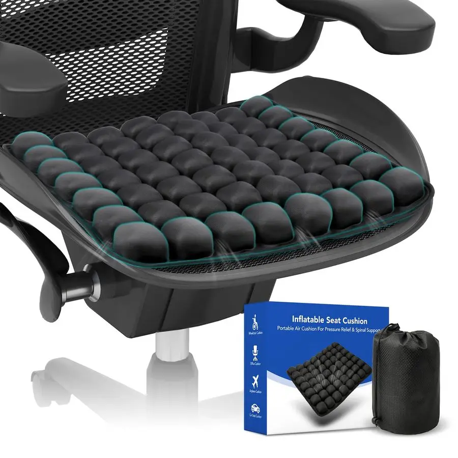 

Wheelchair Cushion for Pressure Relief SelfInflating Seat Pad for Mobility Scooter, Office Chair amp Airplane Travel Portable C