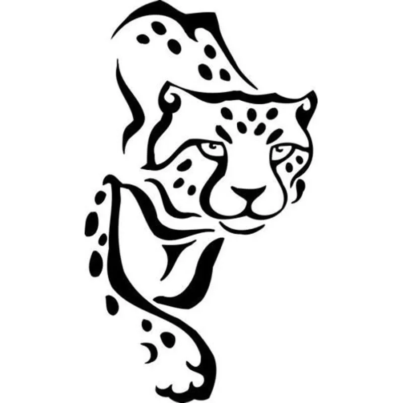 Car Stickers Personalized Stickers Ferocious Cheetah Car Decoration Waterproof and Sunscreen PVC 16*9cm