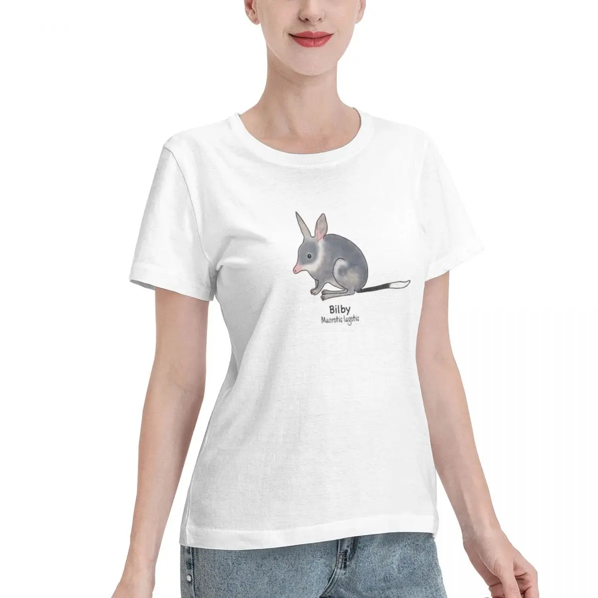 Blank For Print Endangered Animals Of Australia - Bilby (Macrotis Lagotis) Women's T-shirt Autumn Outfit All Season T-Shirt