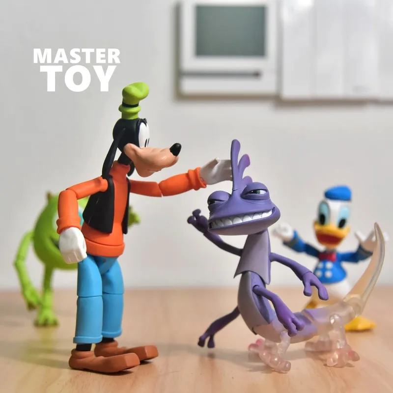 Disney Alien Bullseye Pixar Monsters Mike Randall Boggs Mickey Mouse And Donald Duck Goofy Joint Mobility Figures Toy Gifts