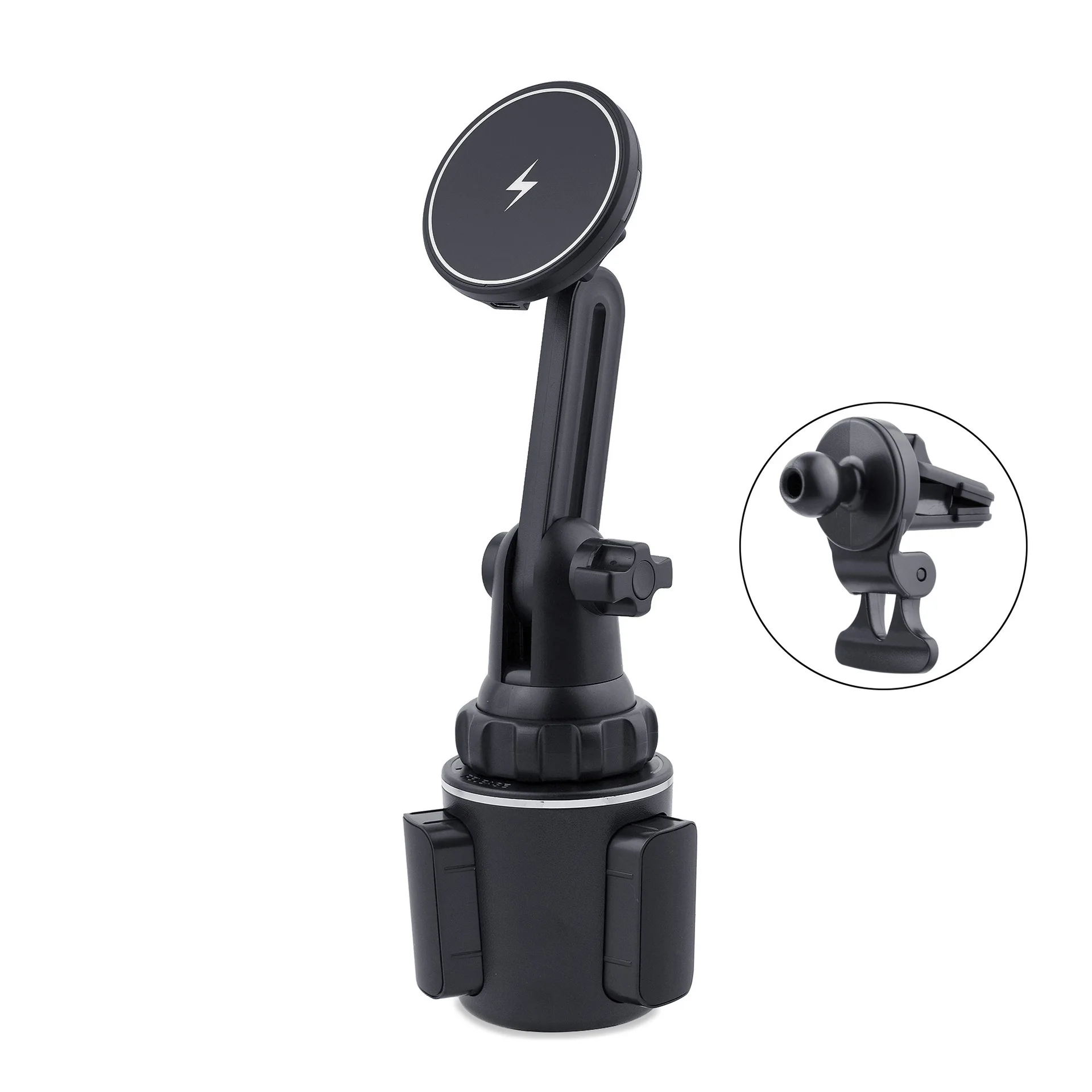 15W-MagSafe-Auto-Ladegerät-Magnetic-Wireless-Cup-Holder-Mount-for-iPhone-14/13/12-Pro-Schnellladung-&-Anti-Slip-Design