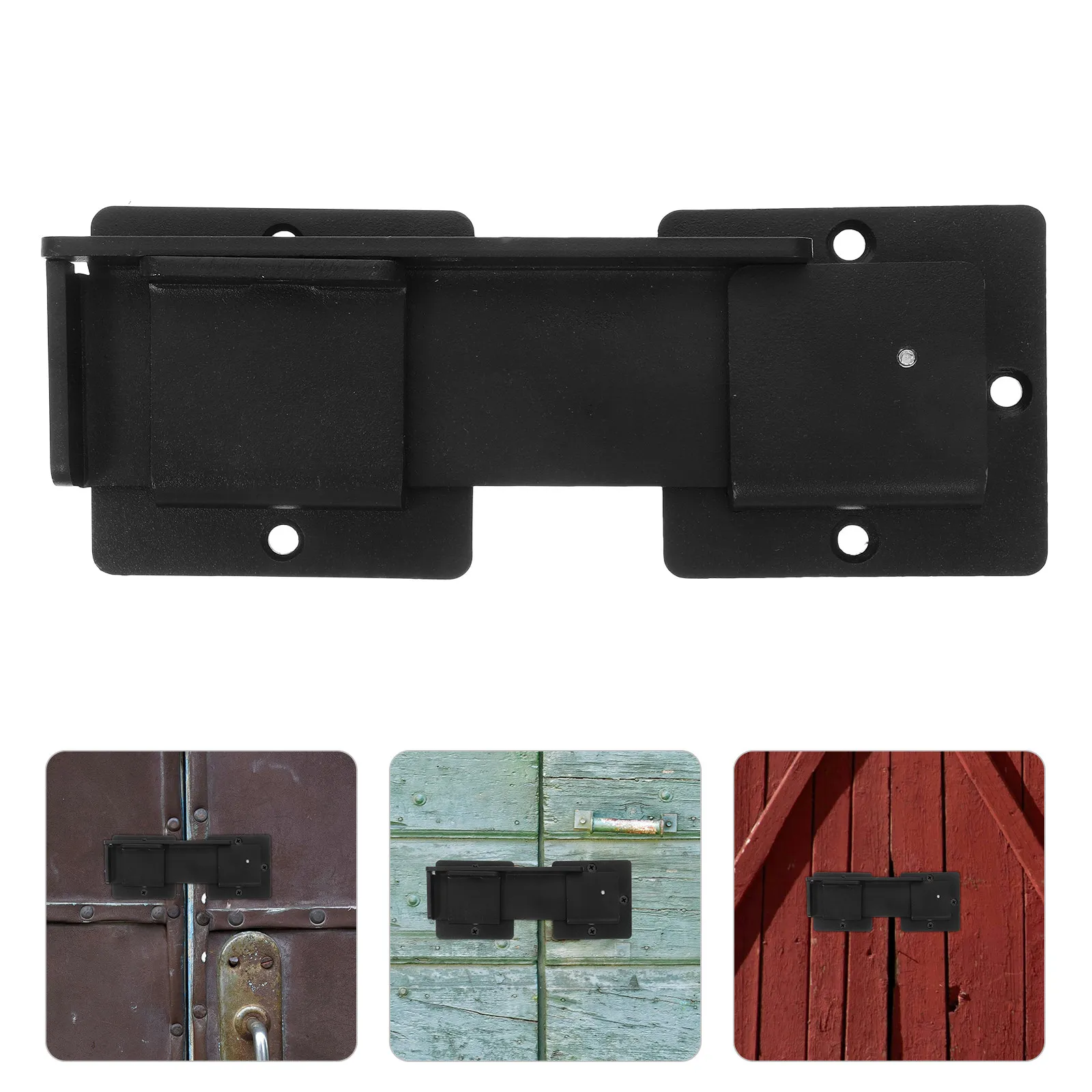 

Flip Gate Latch Lock Heavy Duty Adjustable Aluminum Alloy Door Latch Outdoor Wooden Fence Swing Sliding Gate Padlock Hole Barn