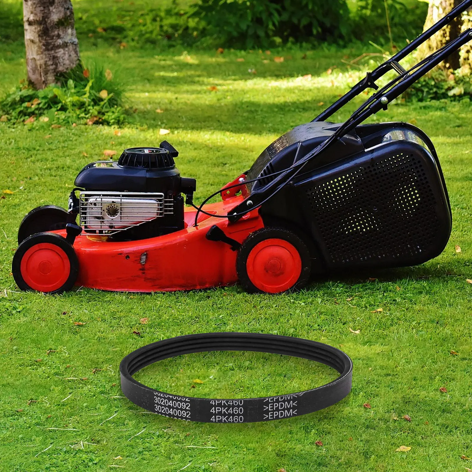 Easy To Install Lawn Mower Belt Black Lawn Mower Belt Abrasion Resistant Easy Installation Long Lasting Performance