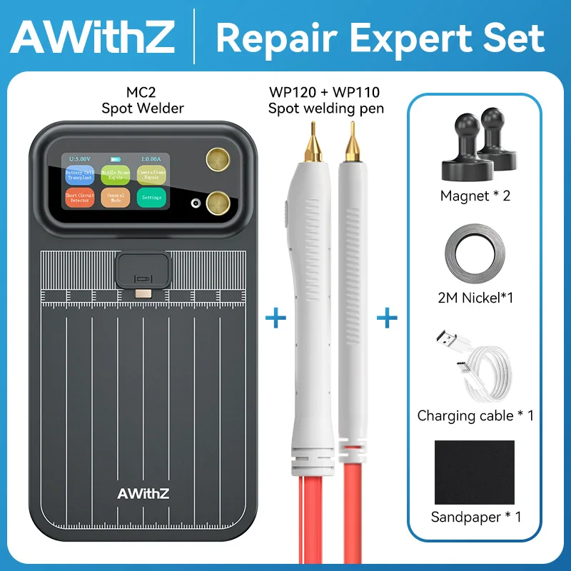 AWithZ MC2 Portable Spot Welding Machine with Intelligent Manual Welding Pen Battery Cell Transplant Spot Welder