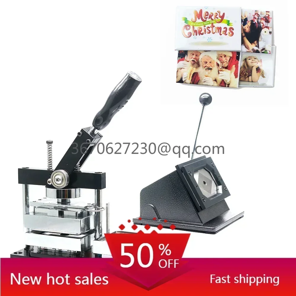 

80*53mm Rectangular Button Fridge Magnet Making Machine Kit with Paper Cutter and 500sets Materials