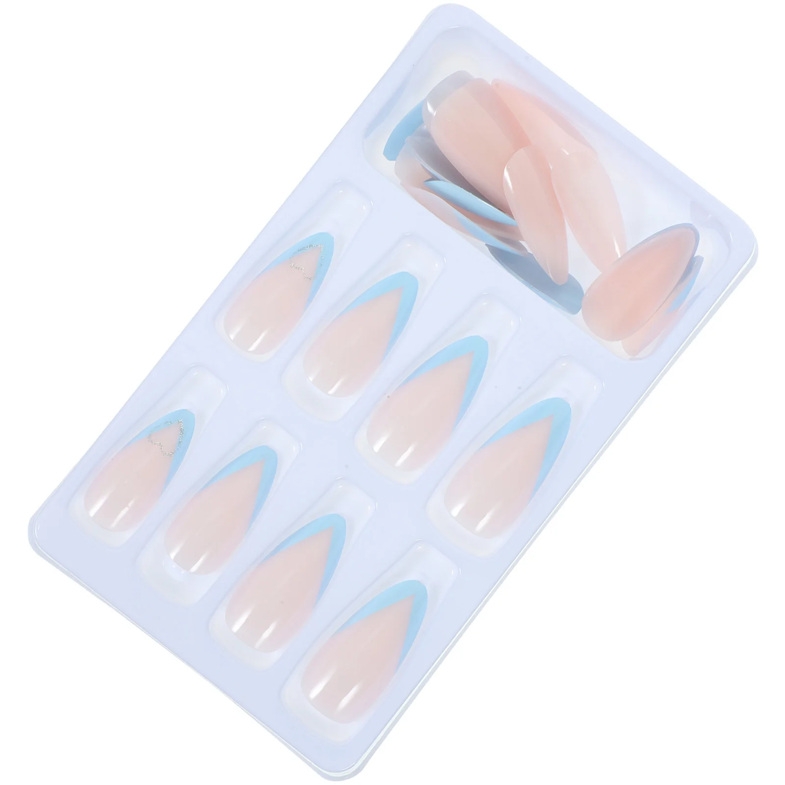 1 مجموعة ضوء على الأظافر الغراء على الأظافر سهلة الاستخدام نصائح الأظافر وهمية للنساء لوازم مانيكير اليومية طقم أظافر صناعية #2